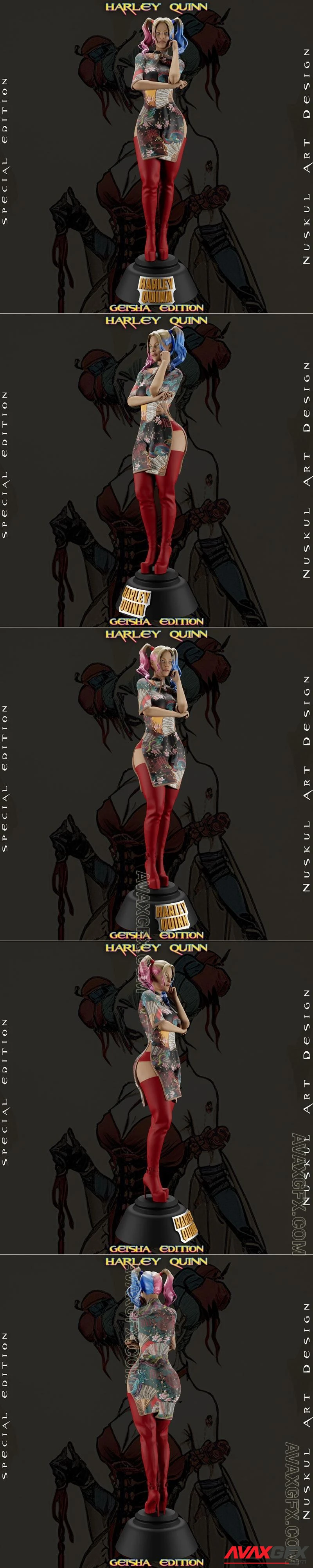 Nuskul Art - Geisha Version Harley Quinn - STL 3D Model