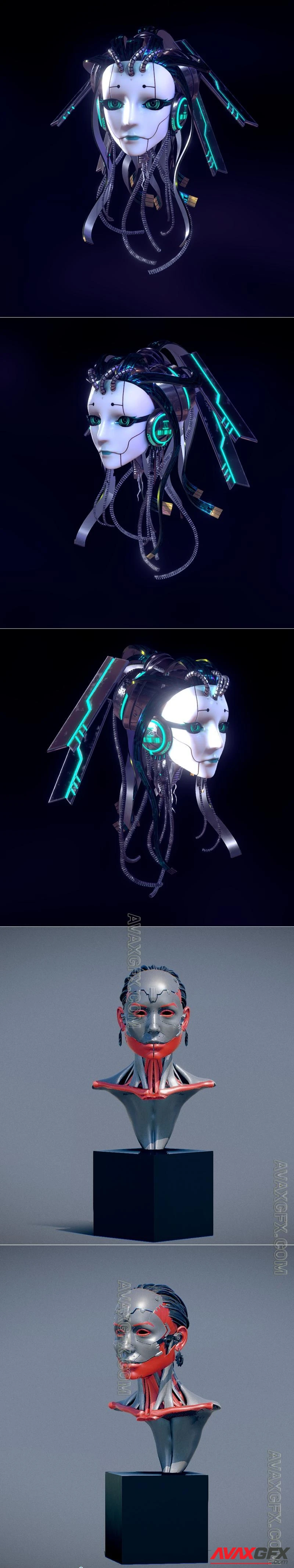 Z006U and Cyborg Girl - STL 3D Model