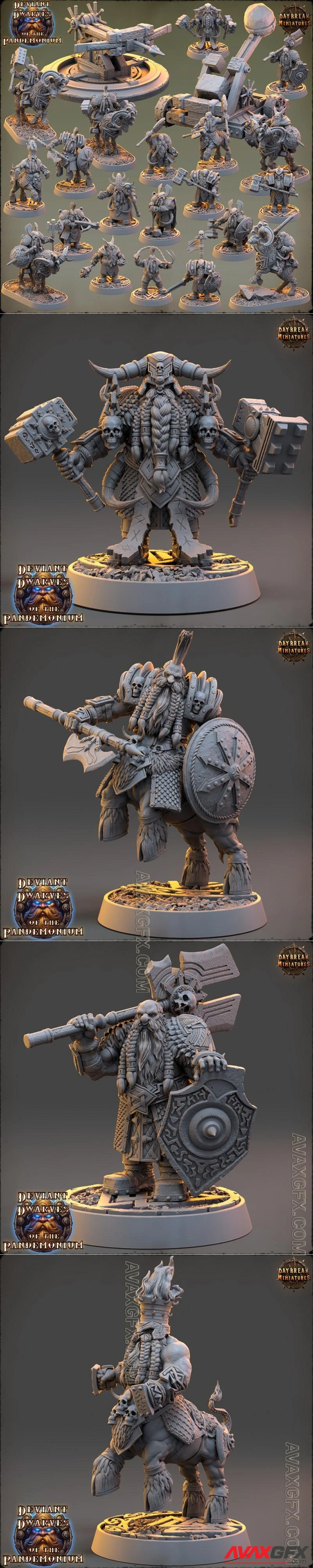 Daybreak Miniatures - Deviant Dwarves of the Pandemonium October 2023 - STL 3D Model