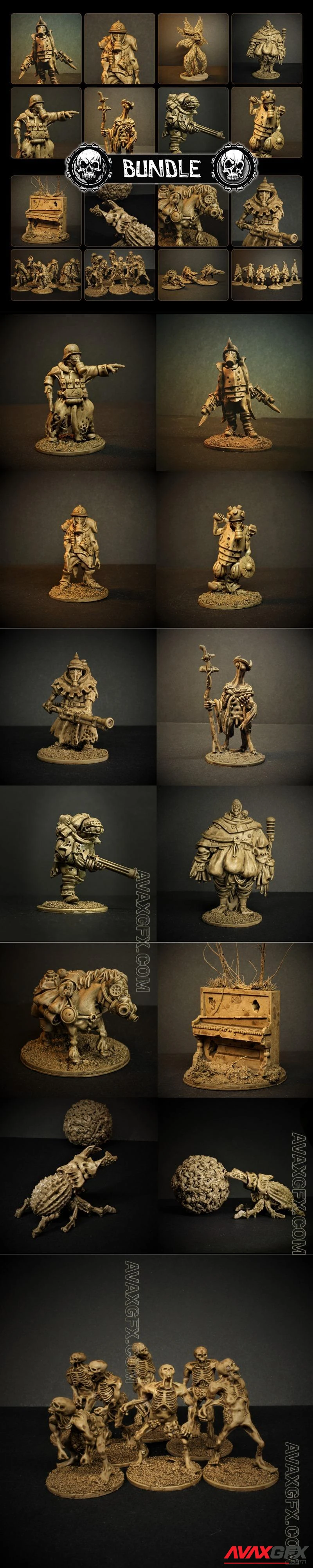 Knucklebones Miniatures - Last War Mega Bundle - STL 3D Model