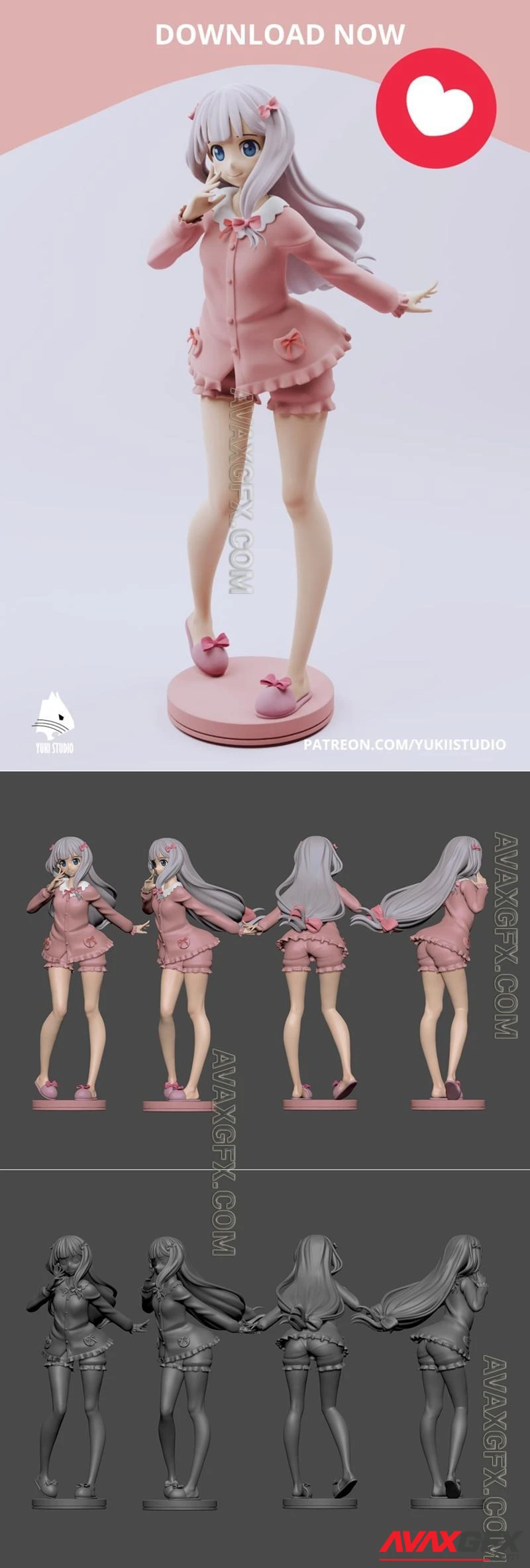 Yuki Studio - Izumi Sagiri - Eromanga Sensei - STL 3D Model