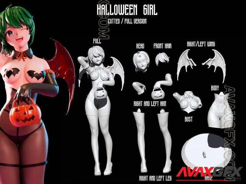Halloween girl by Leonardo Murillo - STL 3D Model