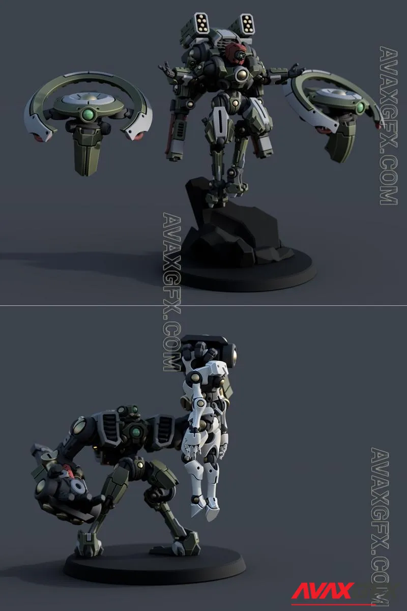 PiperMakes - Eclipse Frame - TEOTH Version and Punchbot - Bully Pose - STL 3D Model