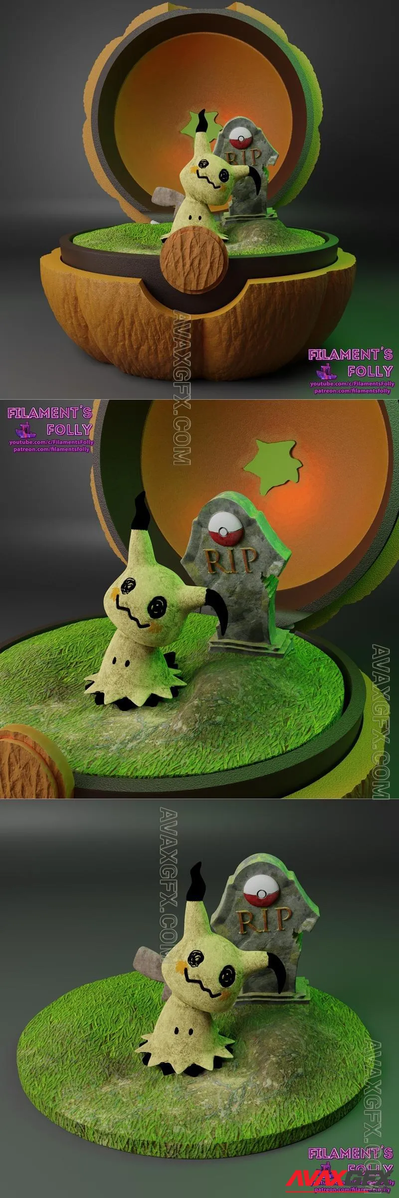 Mimikyu Disc - STL 3D Model