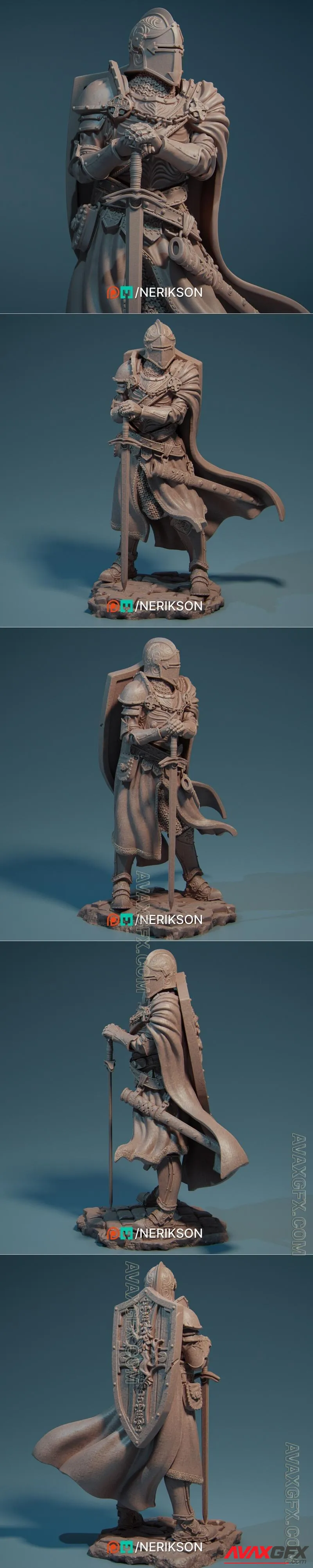 Nerikson - Ivanhoe the Lone Knight - STL 3D Model