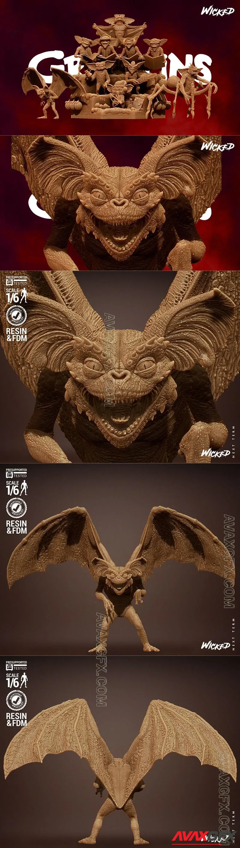 Wicked - Gremlins Bat Sculpture - STL 3D Model