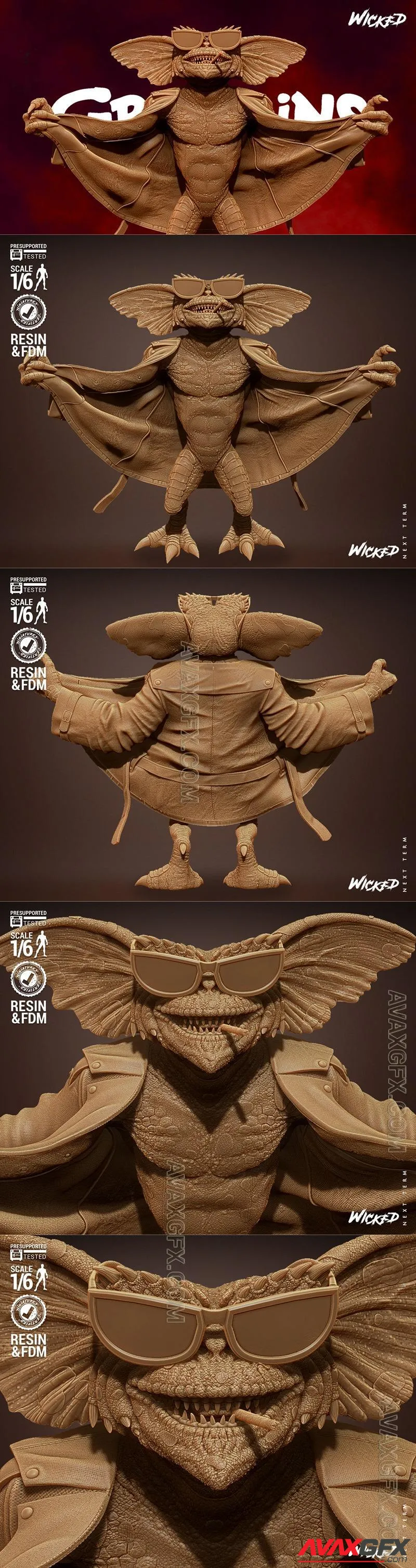 Wicked - Gremlins Flasher Sculpture - STL 3D Model