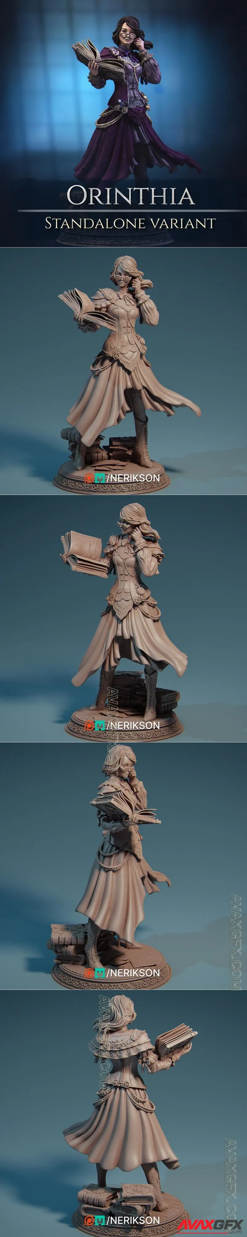 Nerikson - Orinthia The Magical Librarian STANDALONE - STL 3D Model