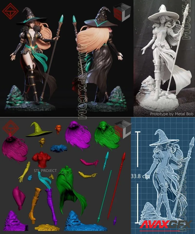 STL Project - Sorceress - STL 3D Model