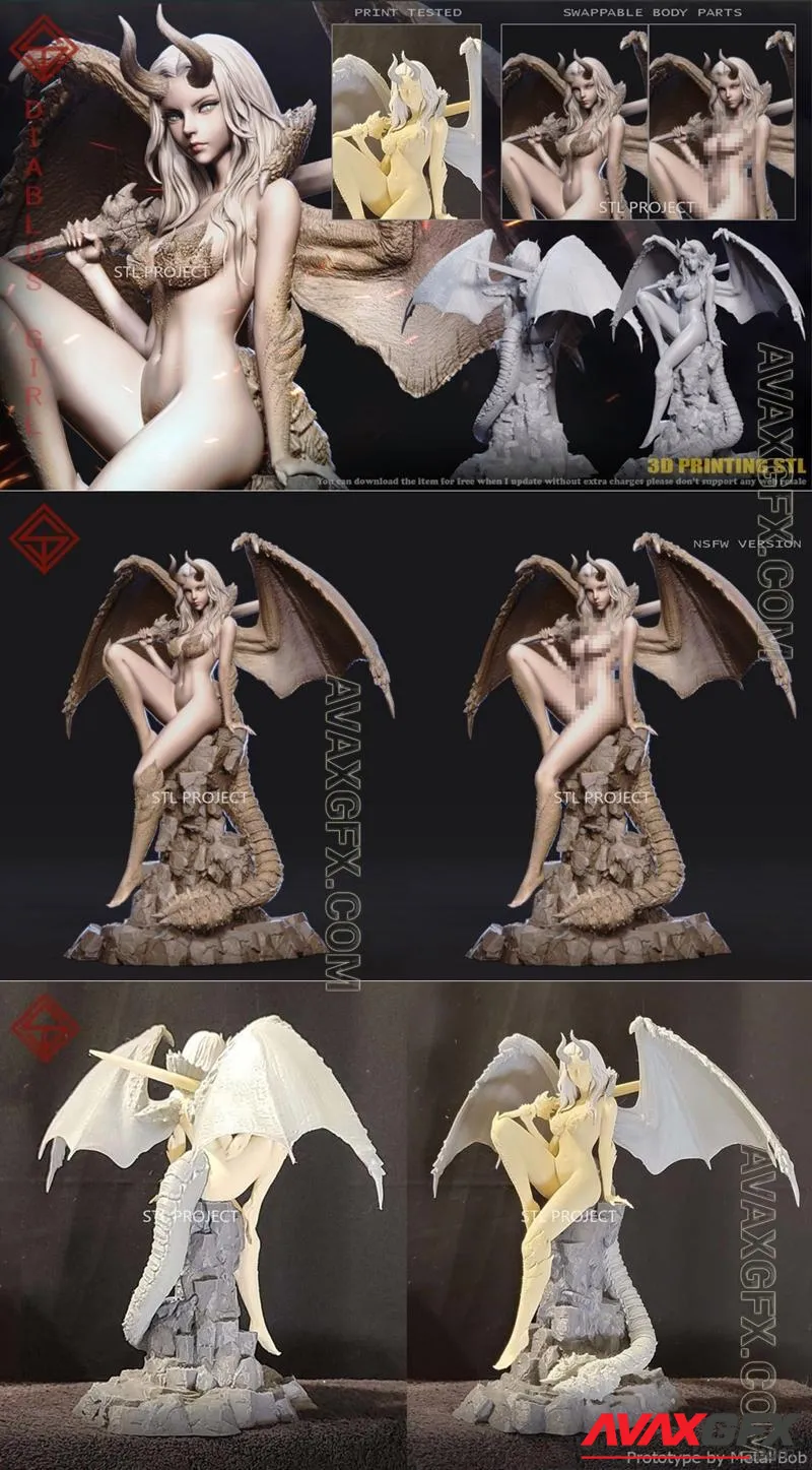 STL Project - Diablos Girl - STL 3D Model