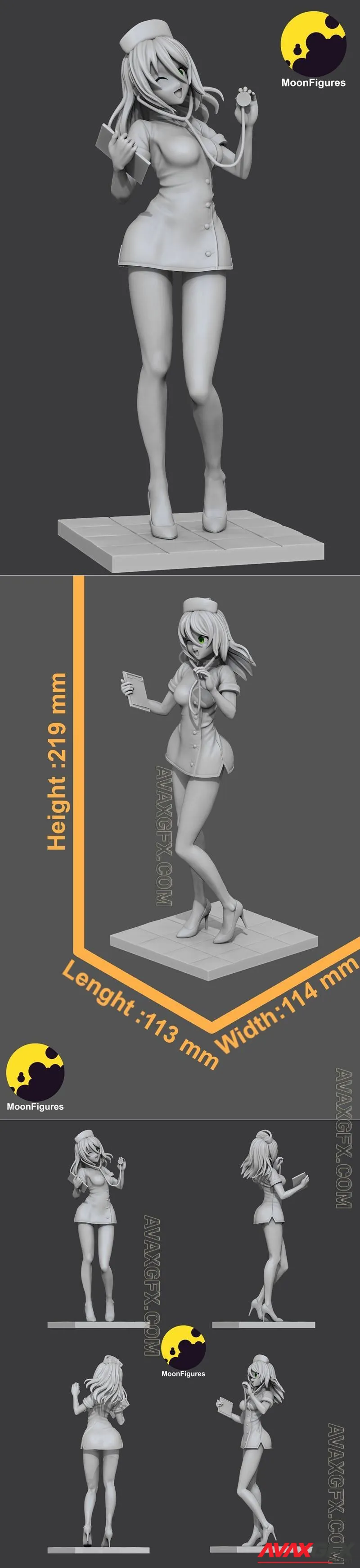 MoonFigures - Nurse - STL 3D Model