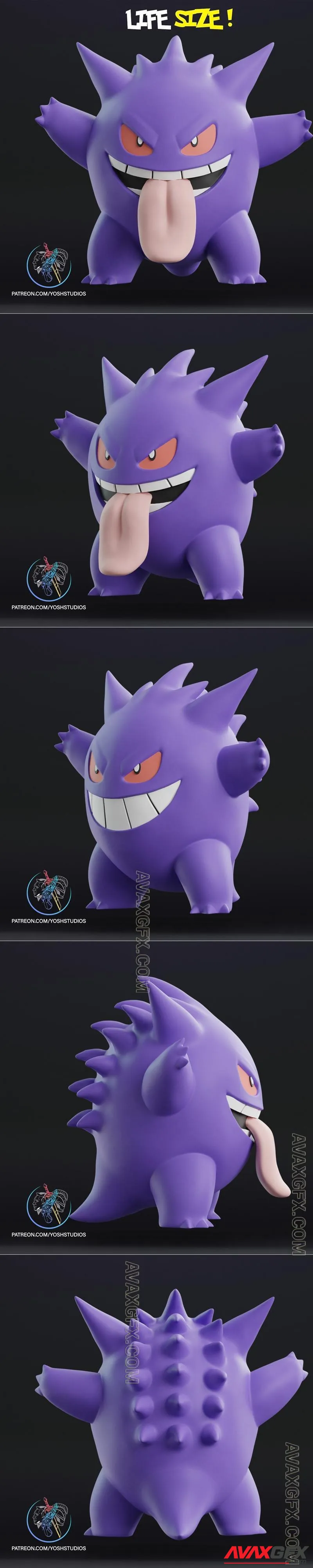 Gengar Full Size - STL 3D Model