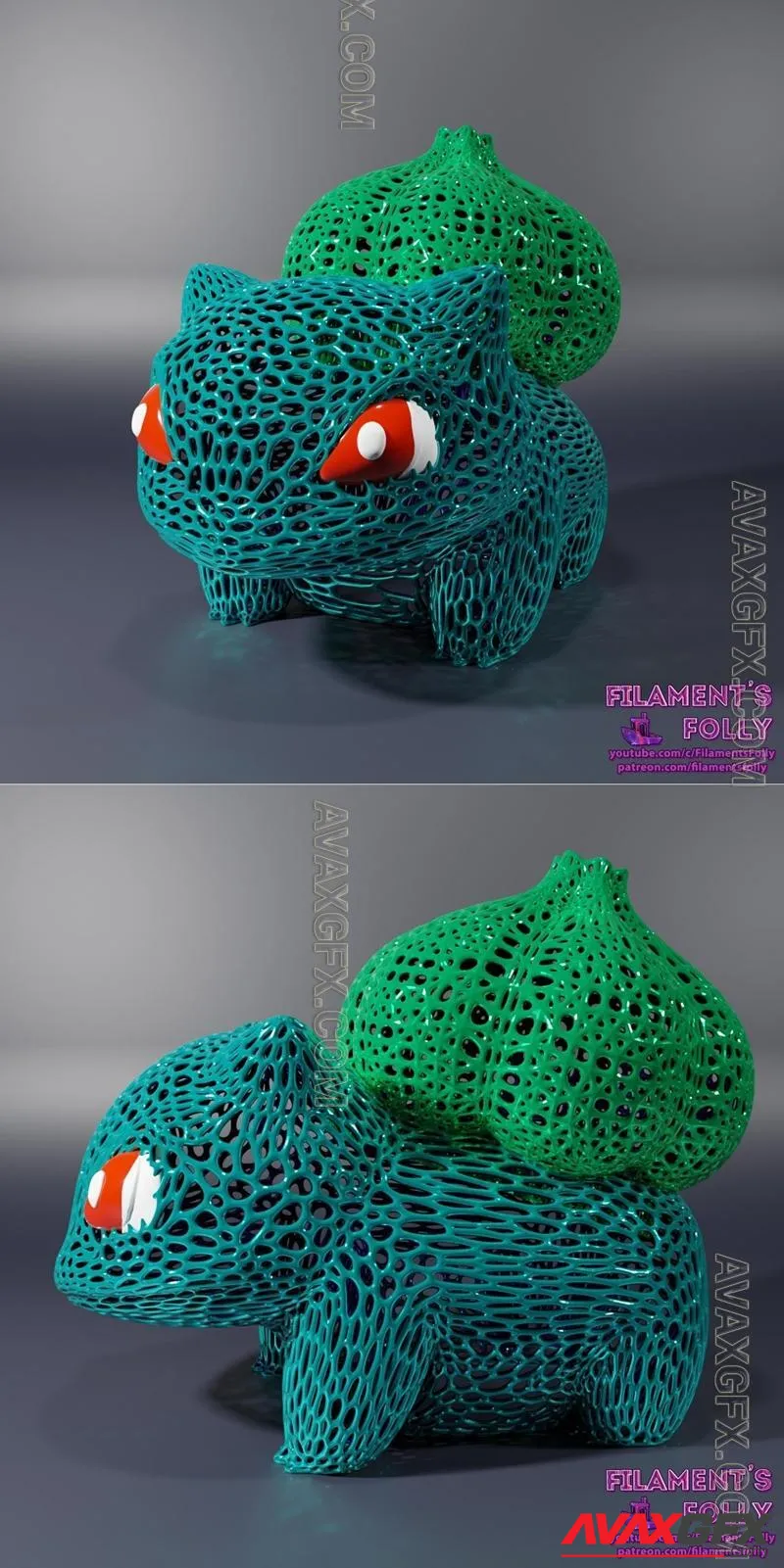 Voroni Bulbasaur - STL 3D Model