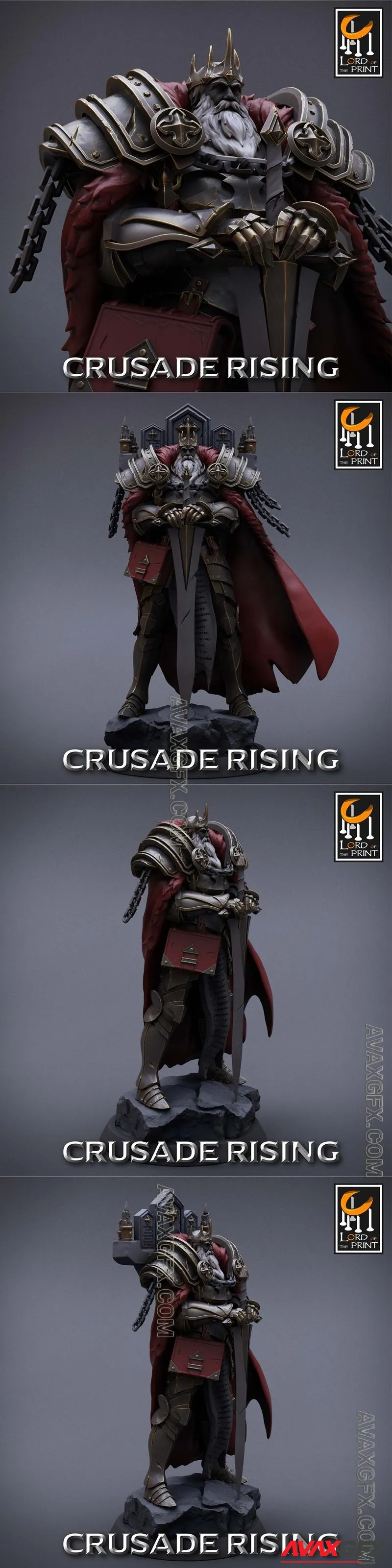 Templar King infantery - STL 3D Model