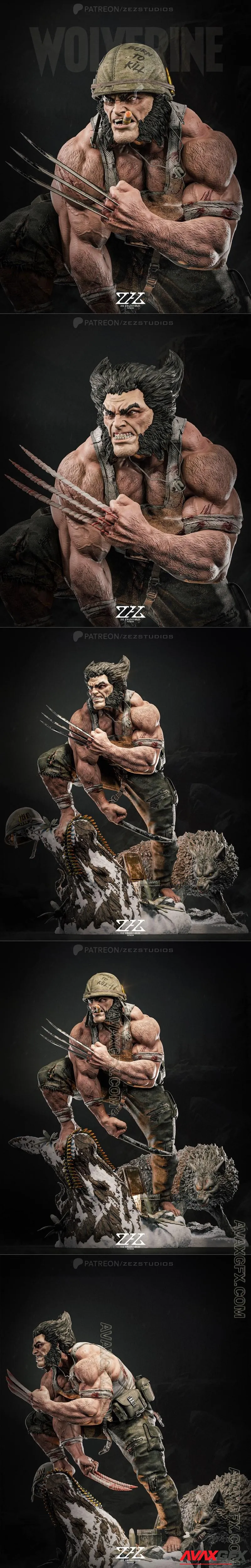 ZEZ Studios - Wolverine Statue - STL 3D Model