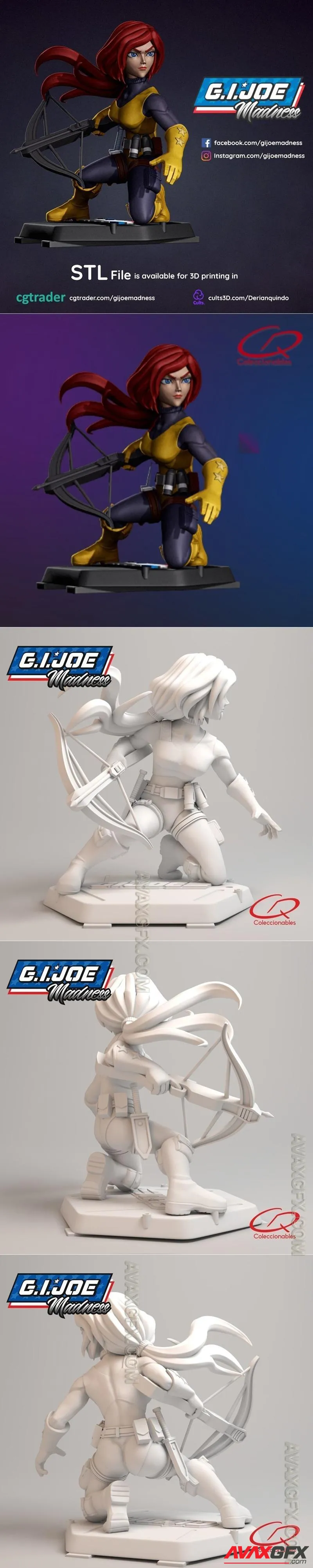 GI Joe - Scarlett Pose 2 - STL 3D Model