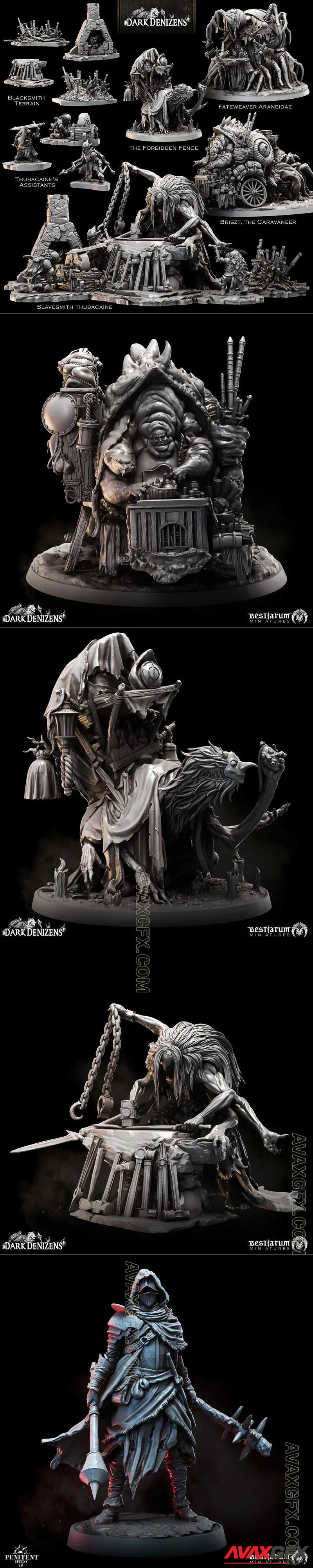 Bestiarum Miniatures - Dark Denizens November 2023 - STL 3D Model