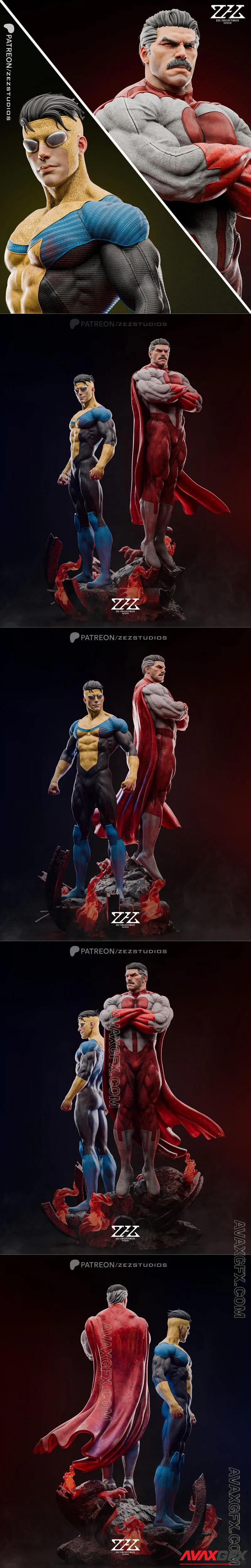 ZEZ Studios - Invincible and Omni-Man - STL 3D Model