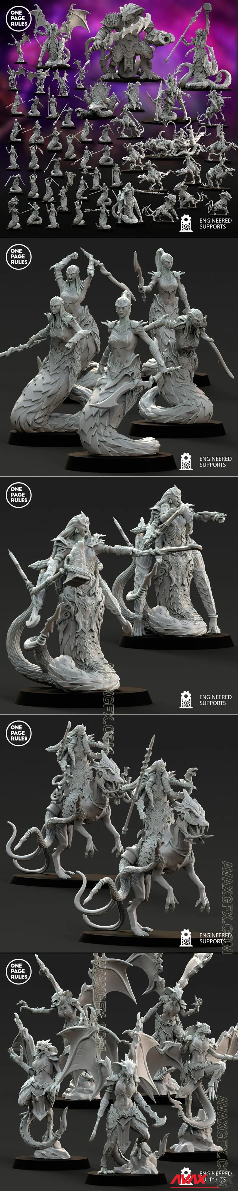 One Page Rules - Lust Daemons Army Bundle - STL 3D Model