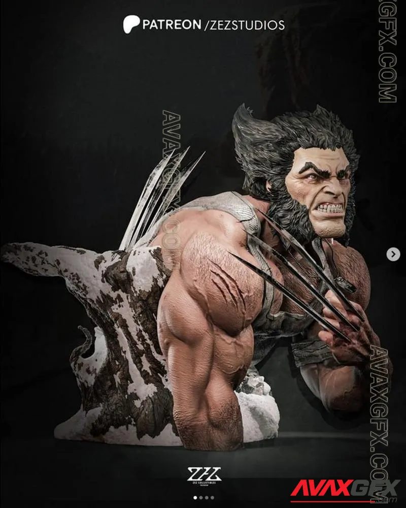 ZEZ Studios - Wolverine Bust - STL 3D Model