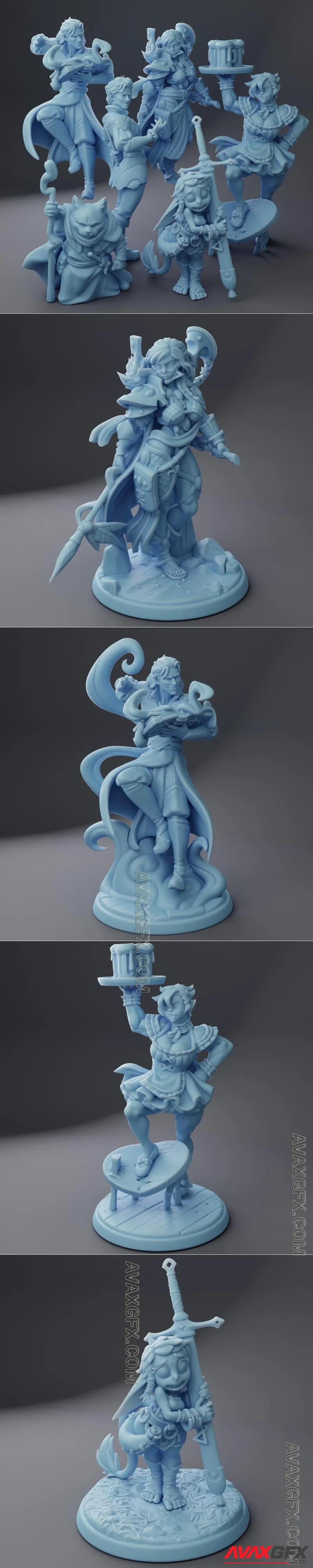 Twin Goddess Miniatures December 2023 - STL 3D Model