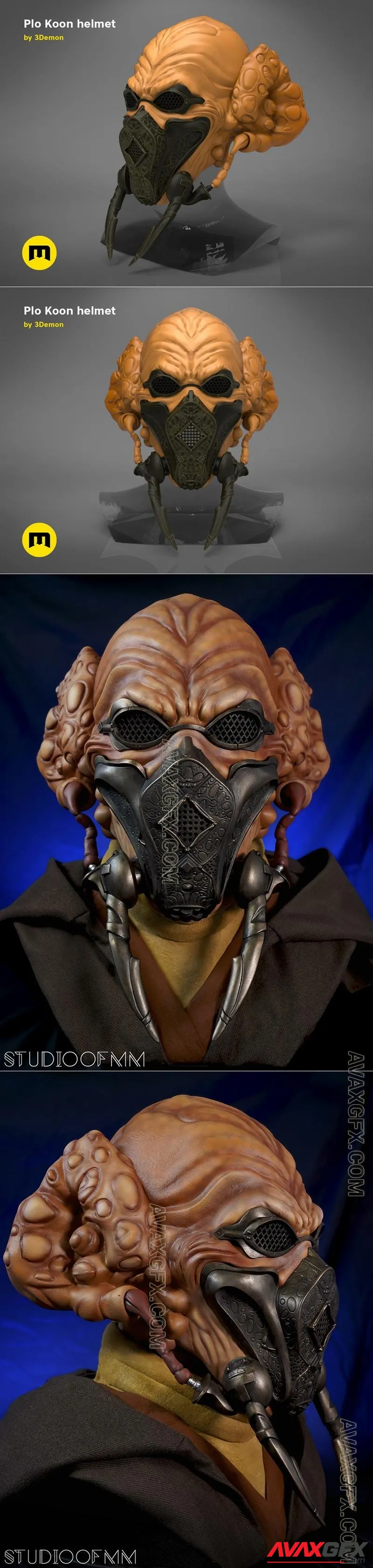 Plo Koon Helmet - STL 3D Model