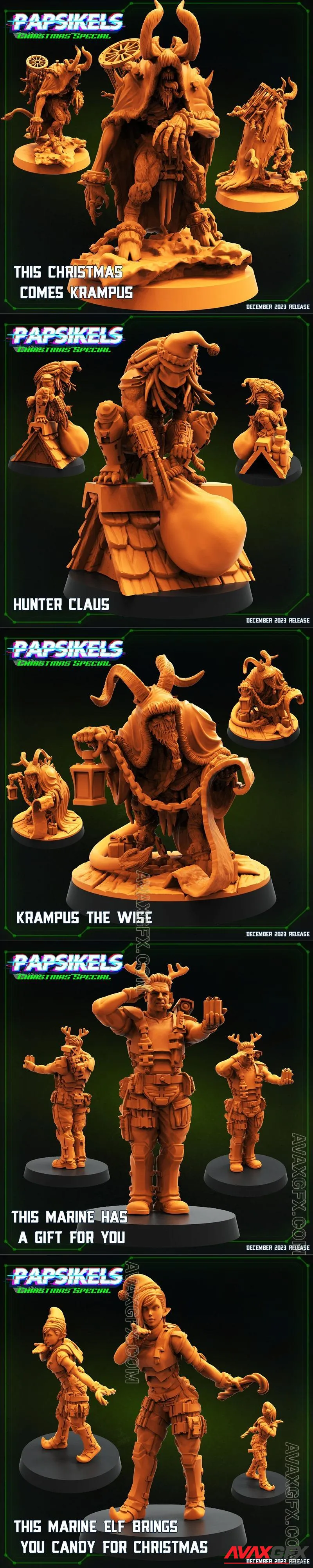 Papsikels Miniatures - Christmas Special December 2023 - STL 3D Model