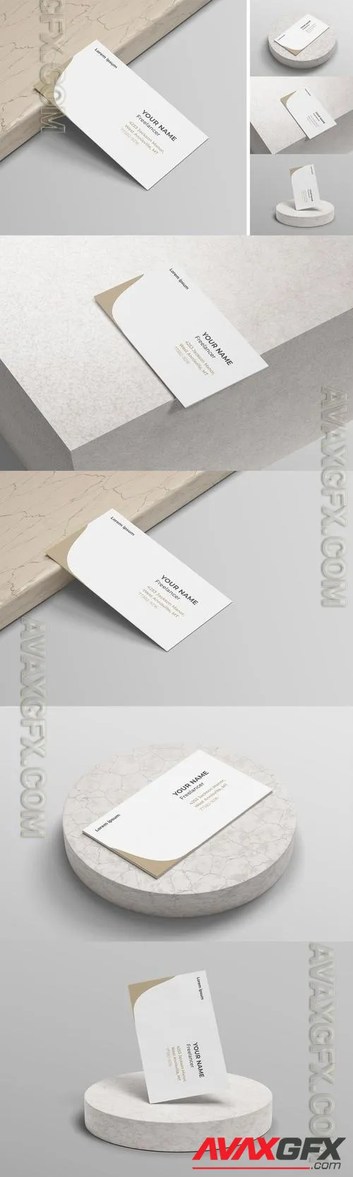 Business Card On A Base Mockup