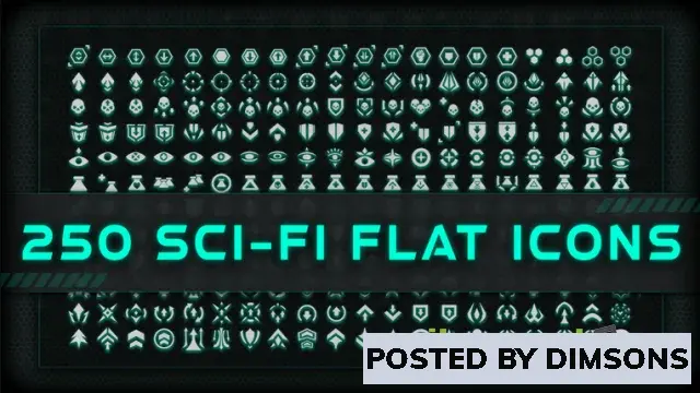 Unreal Engine 2D Assets 250 Sci-fi Flat Icons v5.0