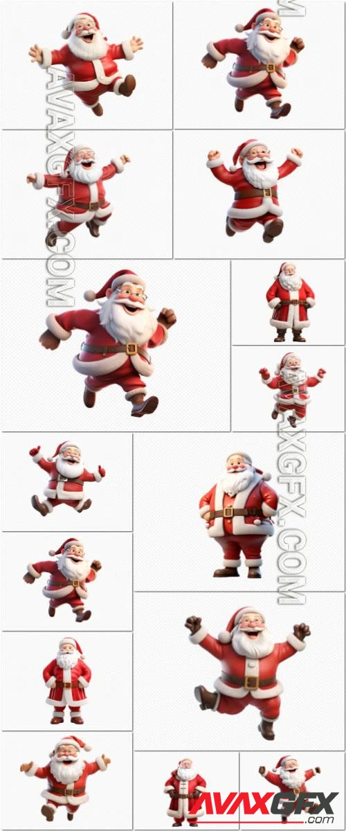 Santa claus transparent christmas event psd