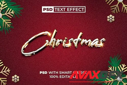 Christmas Text Effect Golden Style - 91678266