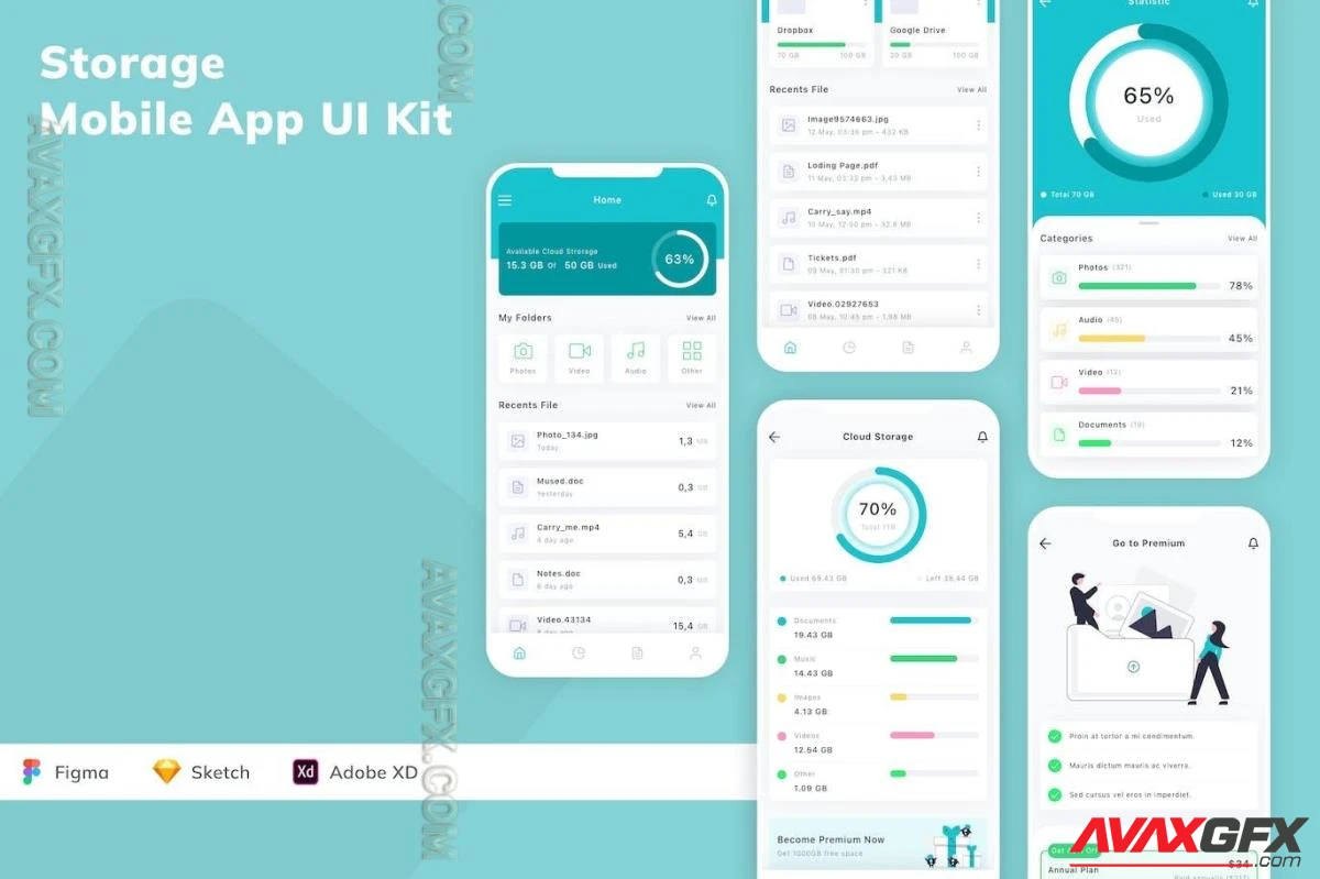 Storage Mobile App UI Kit KX2PK68