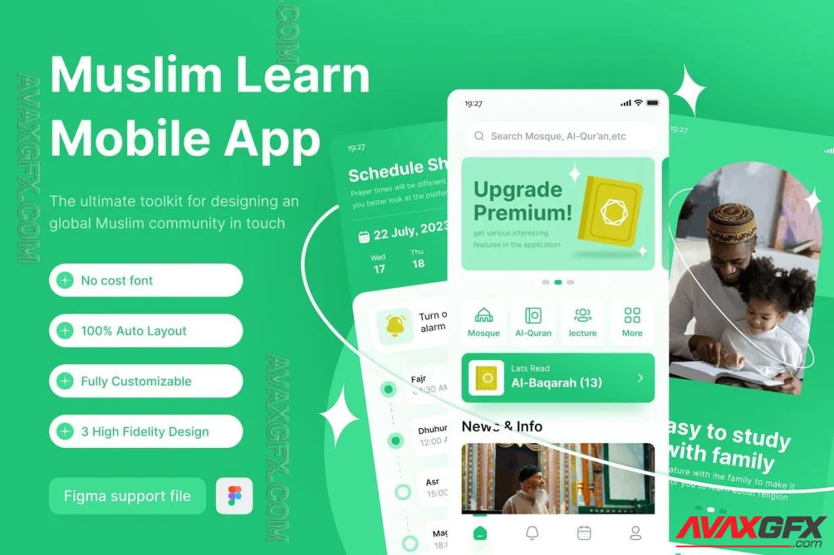 Muslim Learn Mobile App Template FF52TNQ