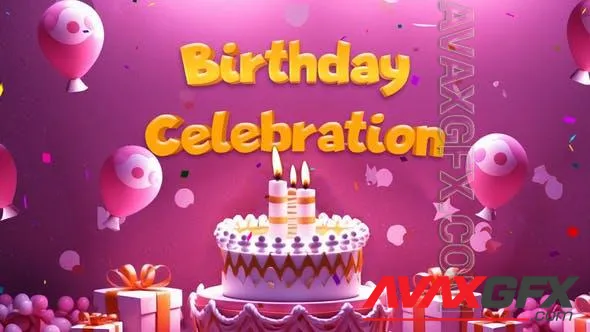 Beautiful 3D Birthday Party Invitation Slideshow 49758975 Videohive