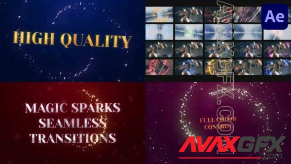 Magic Sparks Seamless Transitions | After Effects 49574085 Videohive