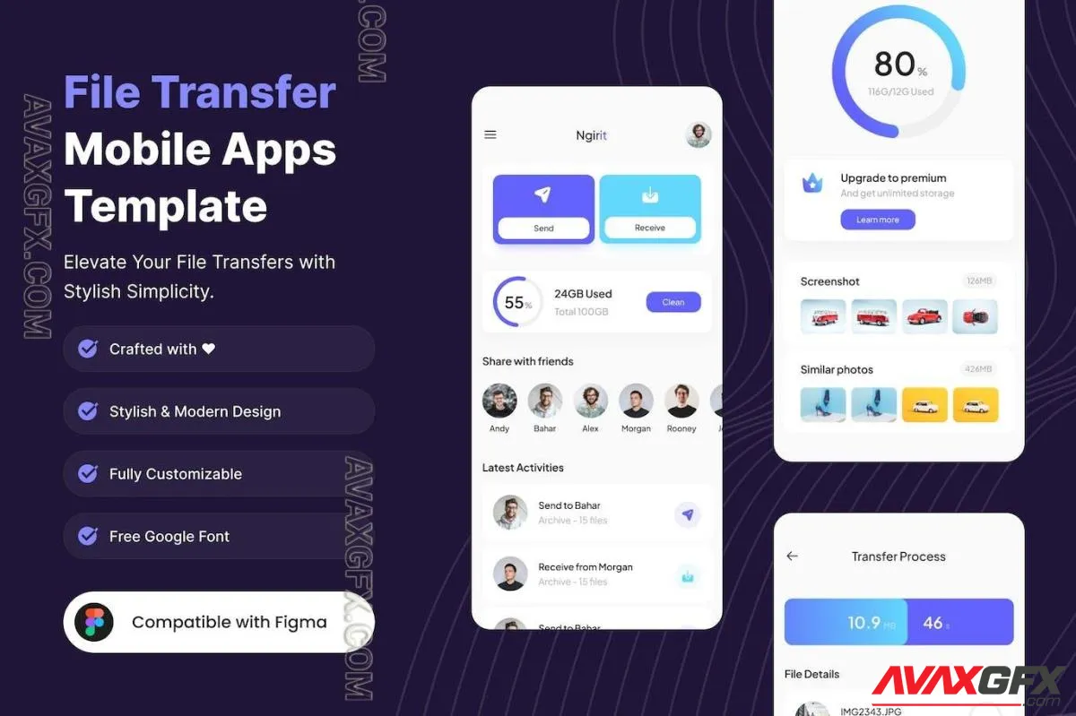 File Transfer Mobile App Template S73CLGU