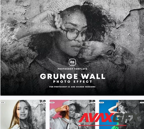 Grunge Wall Photo Effect - 869M9G8