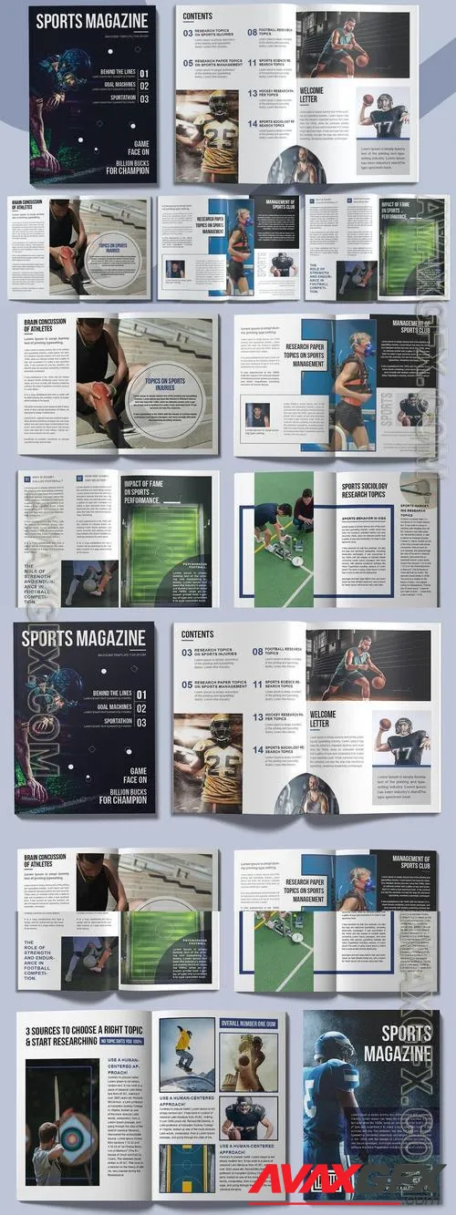 Sports Magazine Layout Design