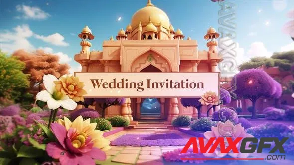 Indian 3D Character Design Wedding Invitation Slideshow 49921012 Videohive