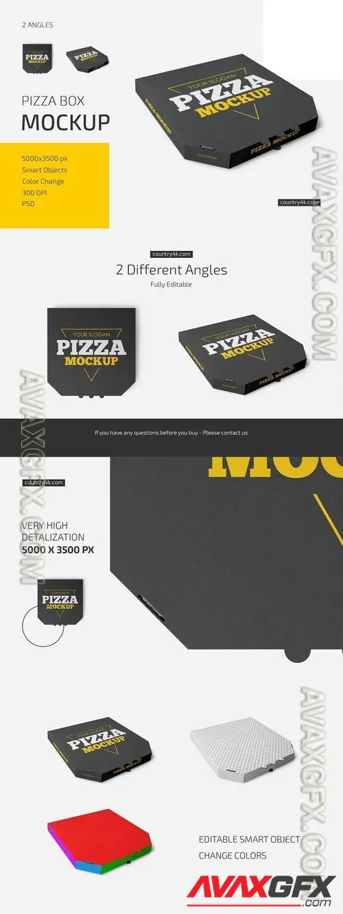 Pizza Box Mockup Set