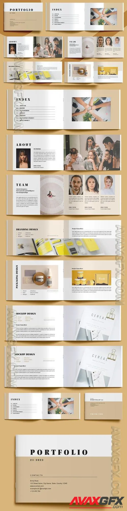 Clean Portfolio Magazine Layout