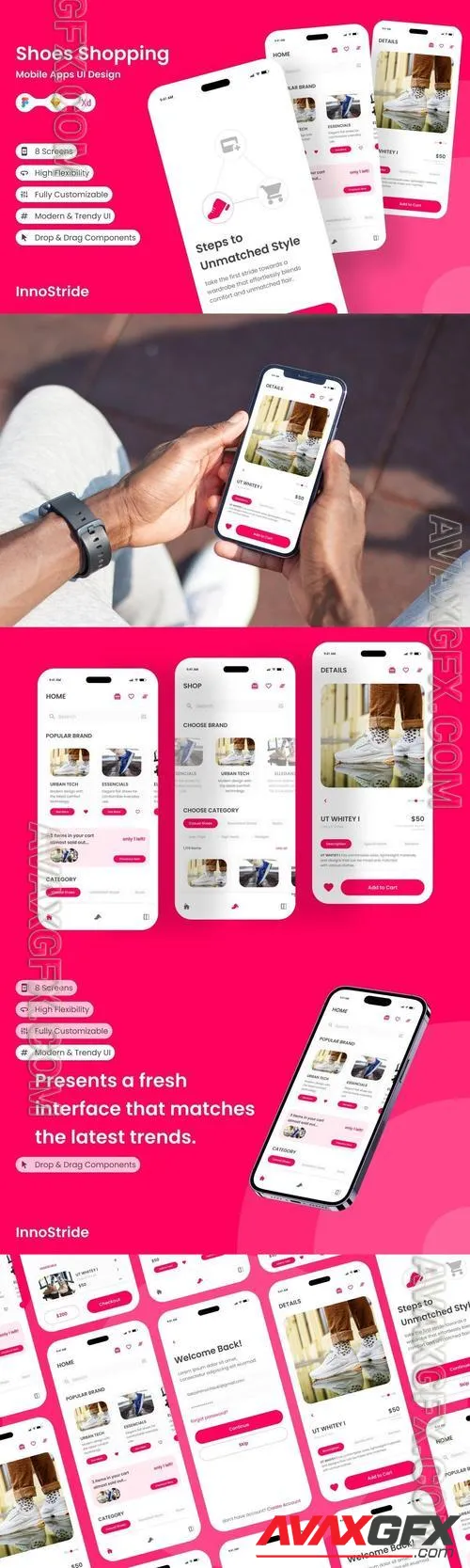 InnoStride - Shoes Shopping Mobile App WN6KTWY