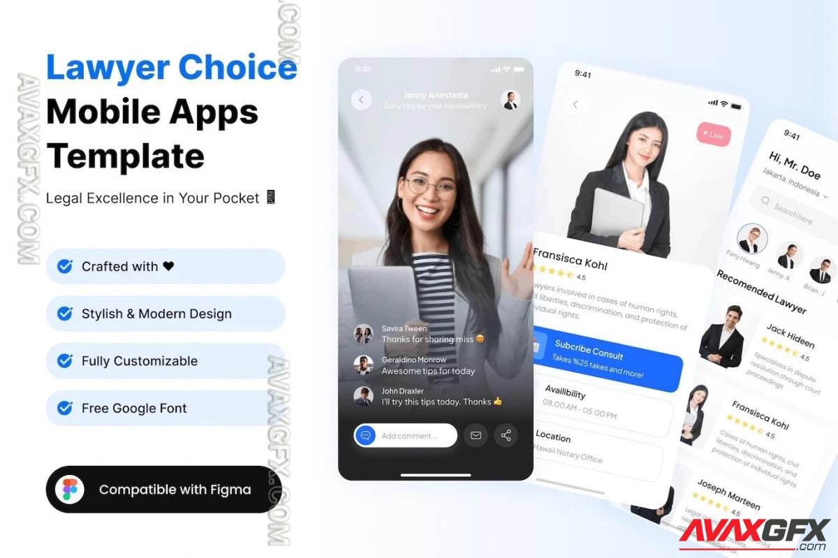 Lawyer Choices Mobile App Template CJLUYJ4