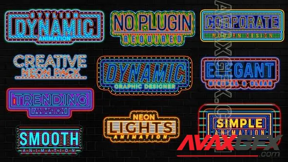 Neon Light Text Pack 49636532 Videohive