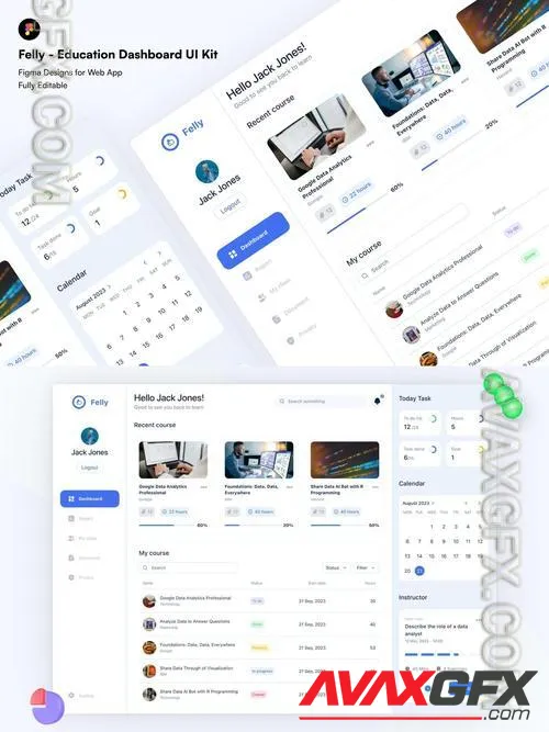 Felly - Education Dashboard UI Kit PTY6LDQ