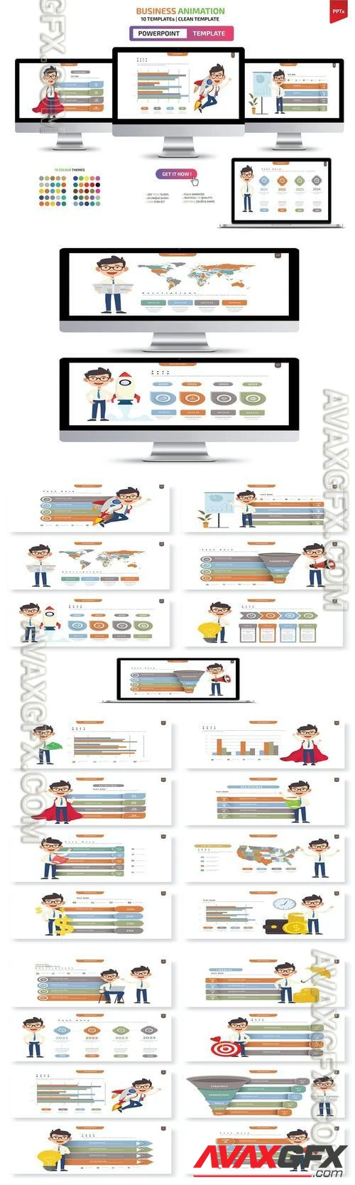 Business Animation Powerpoint Templates