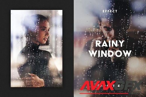 Rainy Window Effect for Posters - 7486449