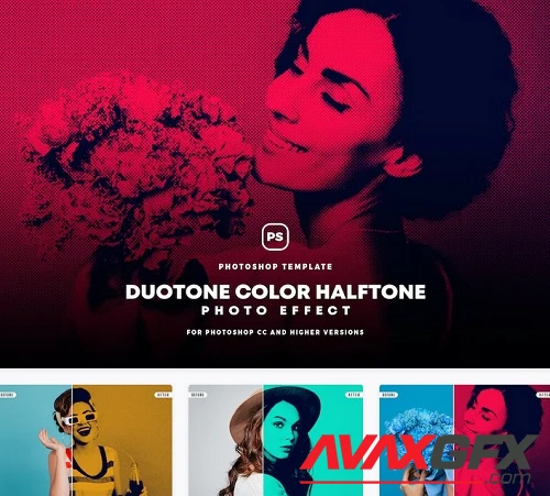Duotone Color Halftone Photo Effect - Y6Y2SC2