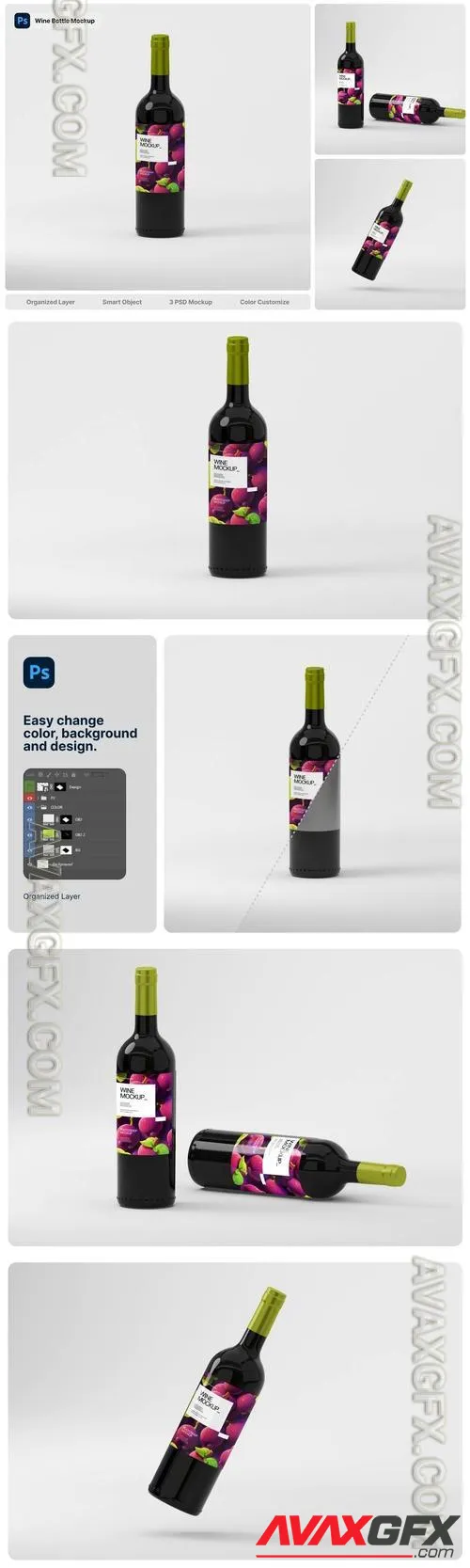 Wine Bottle Mockup