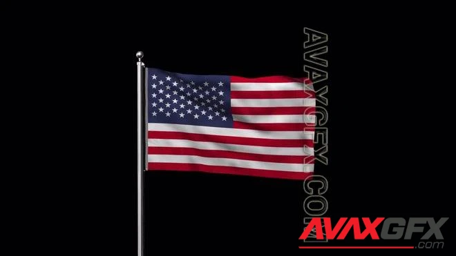 MA - USA Flag On Alpha Channel 1570090